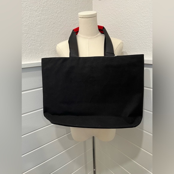 Karl Lagergeld rainbow canvas tote